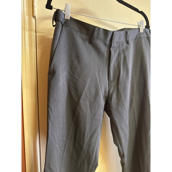 Haggar Mens 34x32 Straight Fit Gray Dress Pants All-Day Comfort Flat Front - Picture 3 of 9